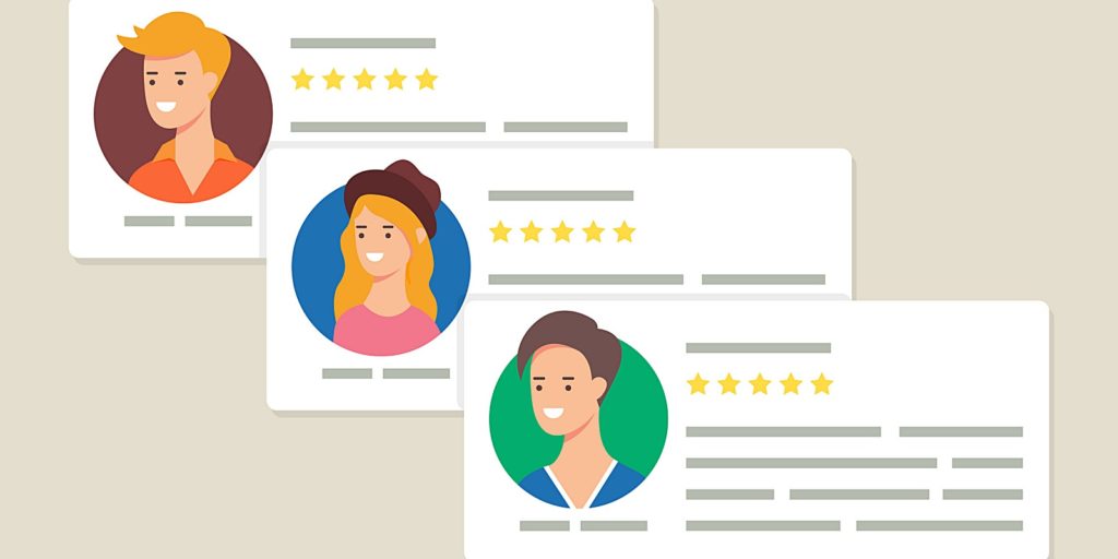 online reviews for a business that is generating multiple leads a month due to good reviews on their website