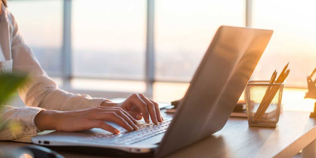 writer performing content generation by creating a blog for a website