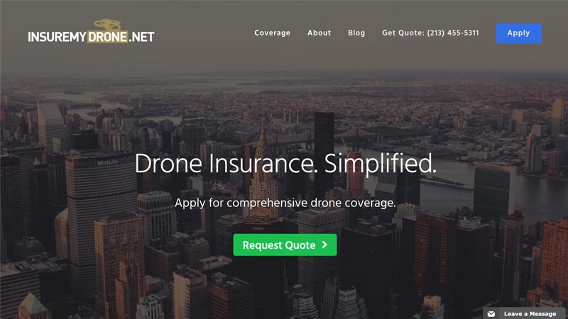 Insure My Drone Desktop Screenshot portfolio item
