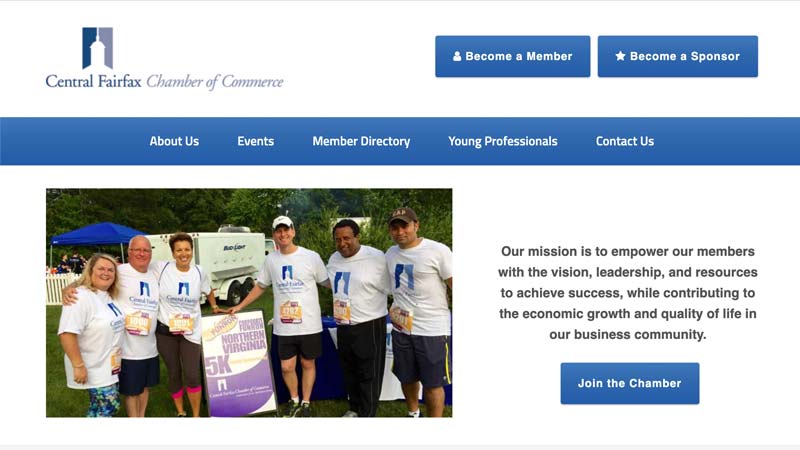 Central Fairfax Chamber of Commerce Desktop Screenshot portfolio item