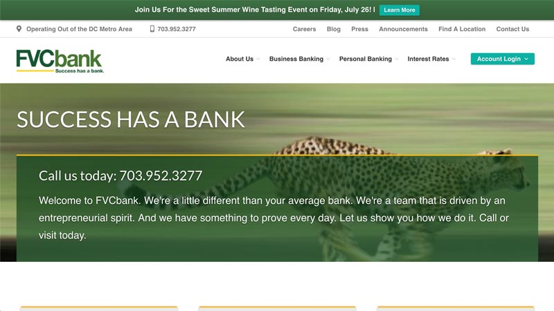 FVC Bank Desktop Screenshot portfolio item