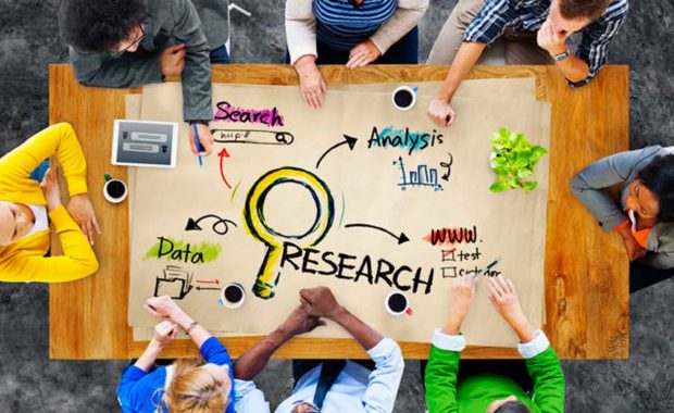 a table representing the marketing research process