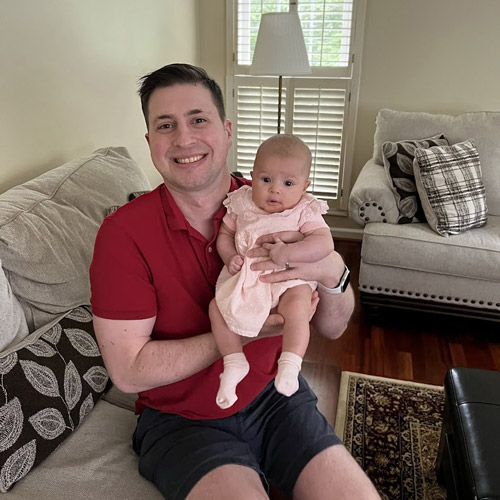 Jonathan with baby Hannah
