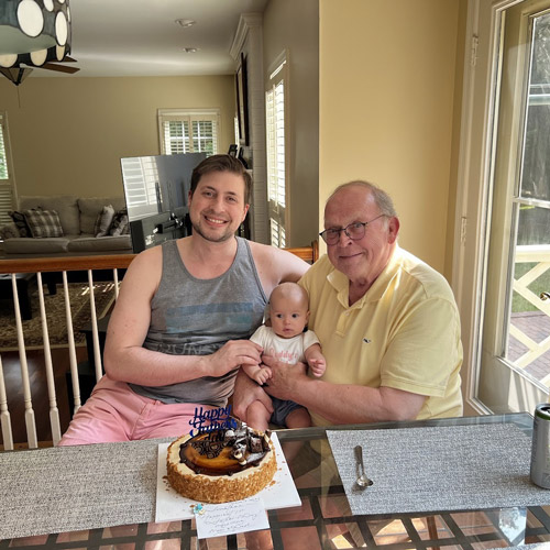 Jonathan with his dad