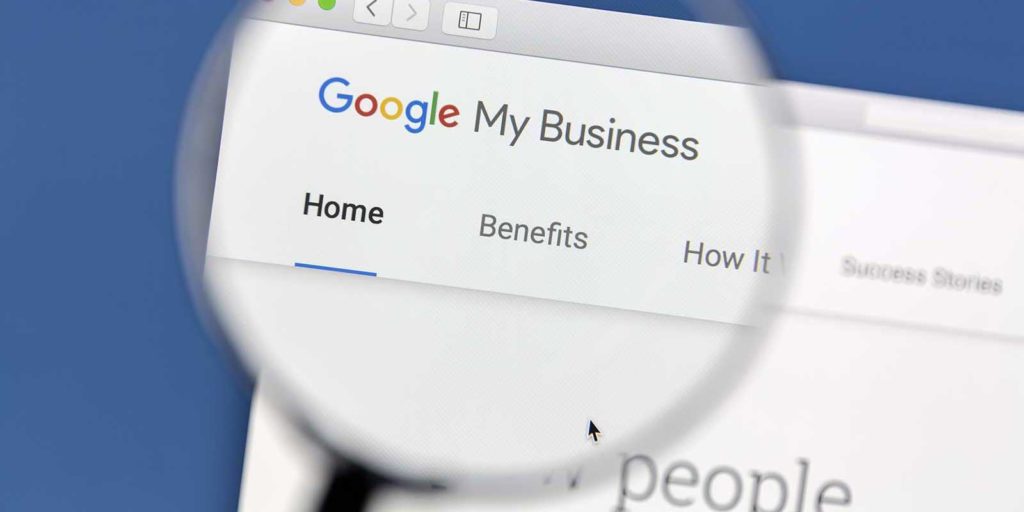 magnifying glass representing how to optimize google my business account