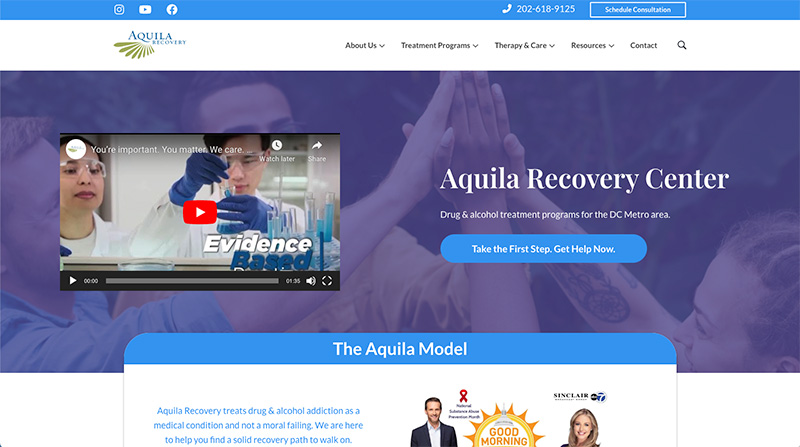 Aquila Recovery Homepage Updated portfolio item