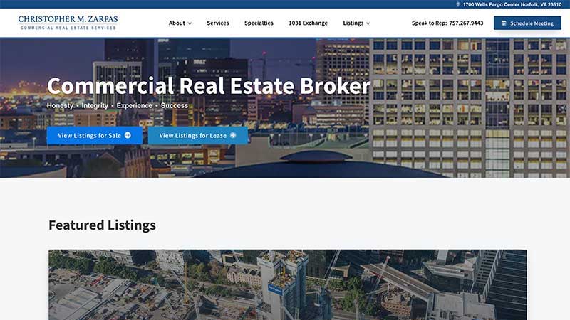 Chris Zarpas desktop view portfolio item