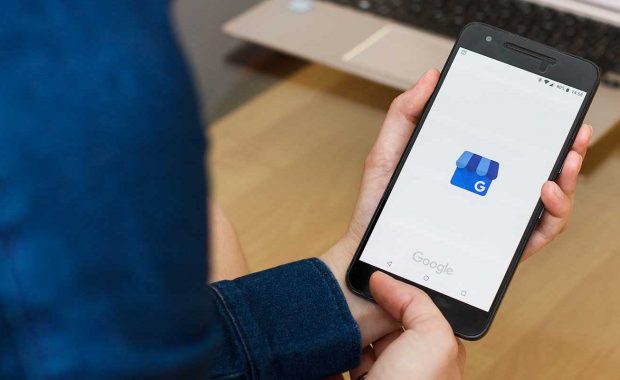 Insurance agent checking on their Google My Business account