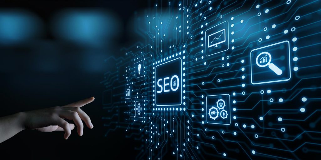 a business owner looking over an SEO guide for 2020