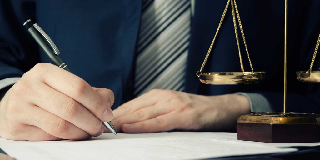 Attorney performing content marketing for law firms