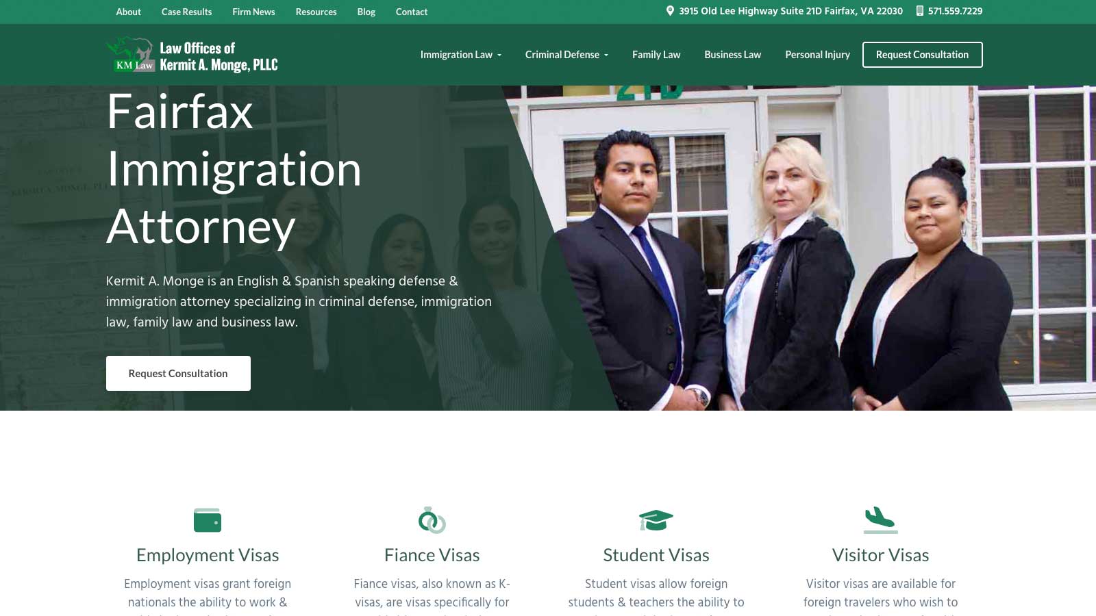 Mongelaw desktop portfolio item