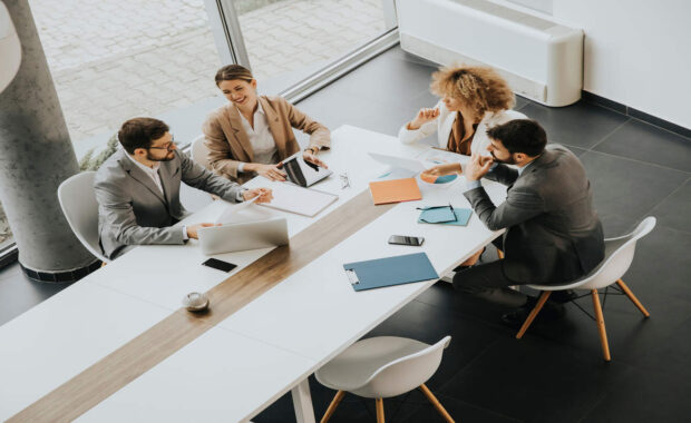 Business executives planning to launch a national SEO campaign