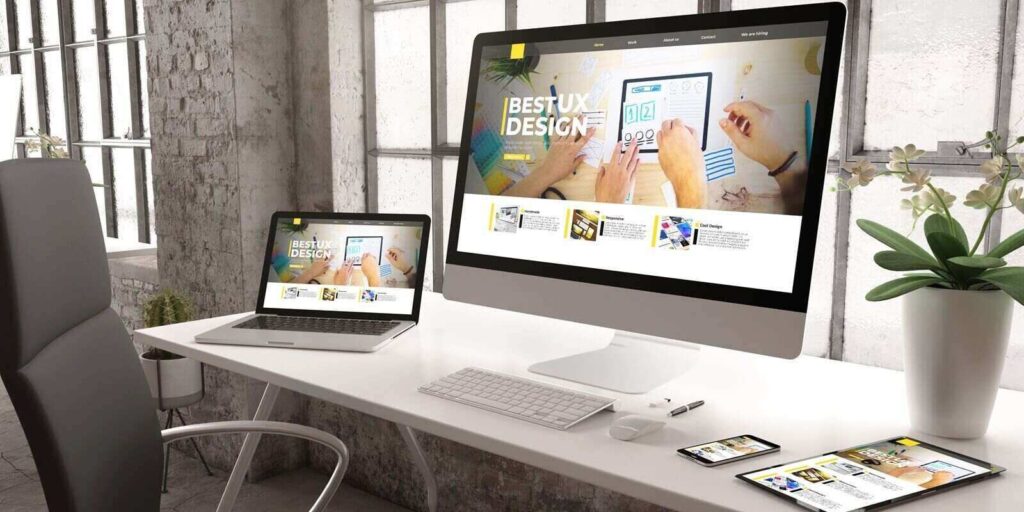 industrial office mockup ux design website