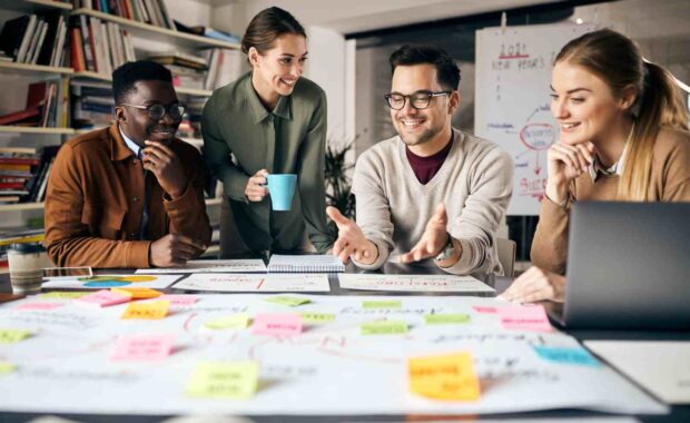 marketing team at work