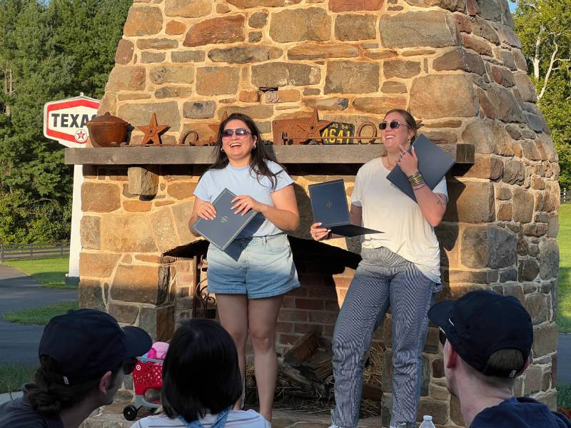 Briley & Laura Handing Out Awards