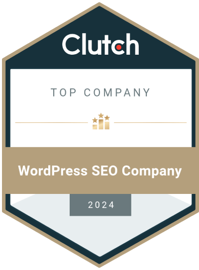 Clutch Top WordPress SEO Company 2024 Award