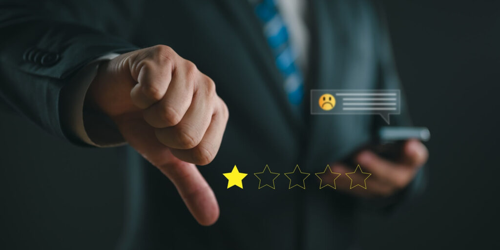 customer experience dissatisfied concept