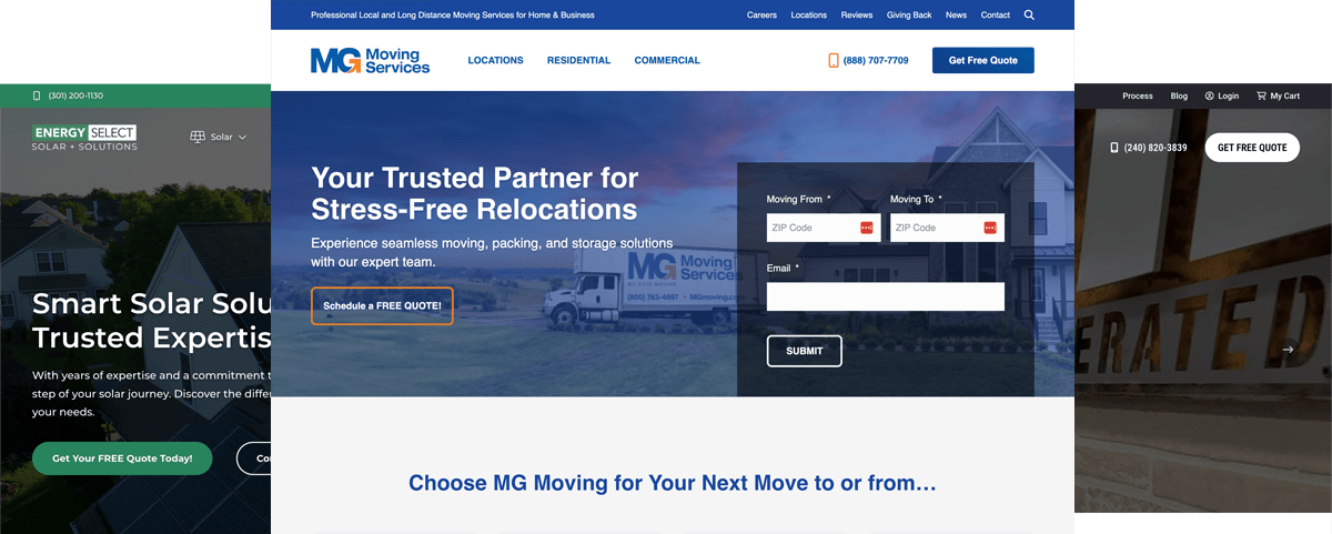 updated websites designed by 321 Web Marketing