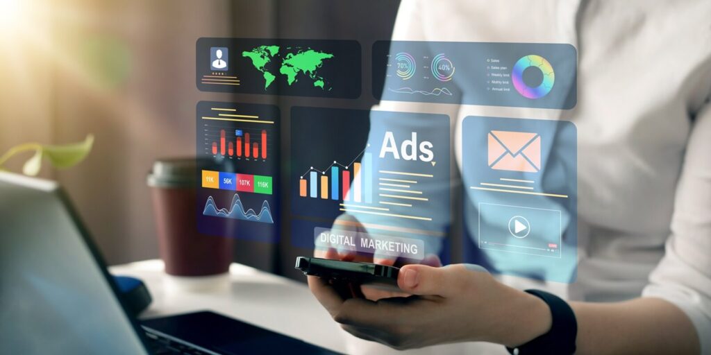 ads dashboard screen digital