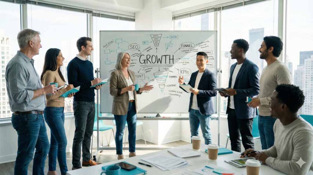 Marketing department growth meeting